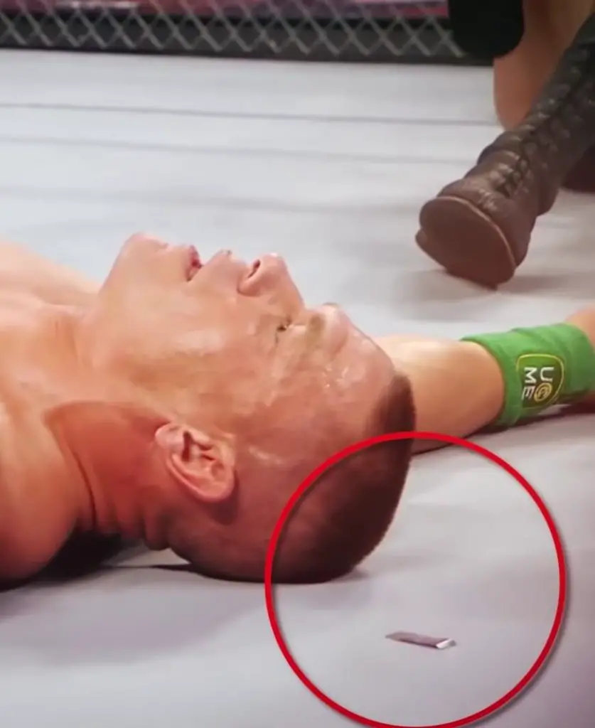 John Cena dropped his blade in a WWE match